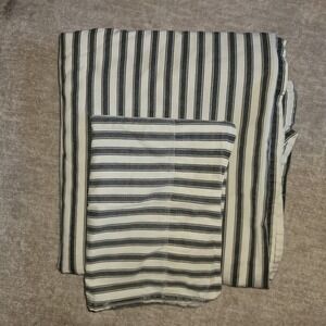 Chaps Ralph Lauren Home Navy Blue and White Striped Qn Size Sheets Cottagecore